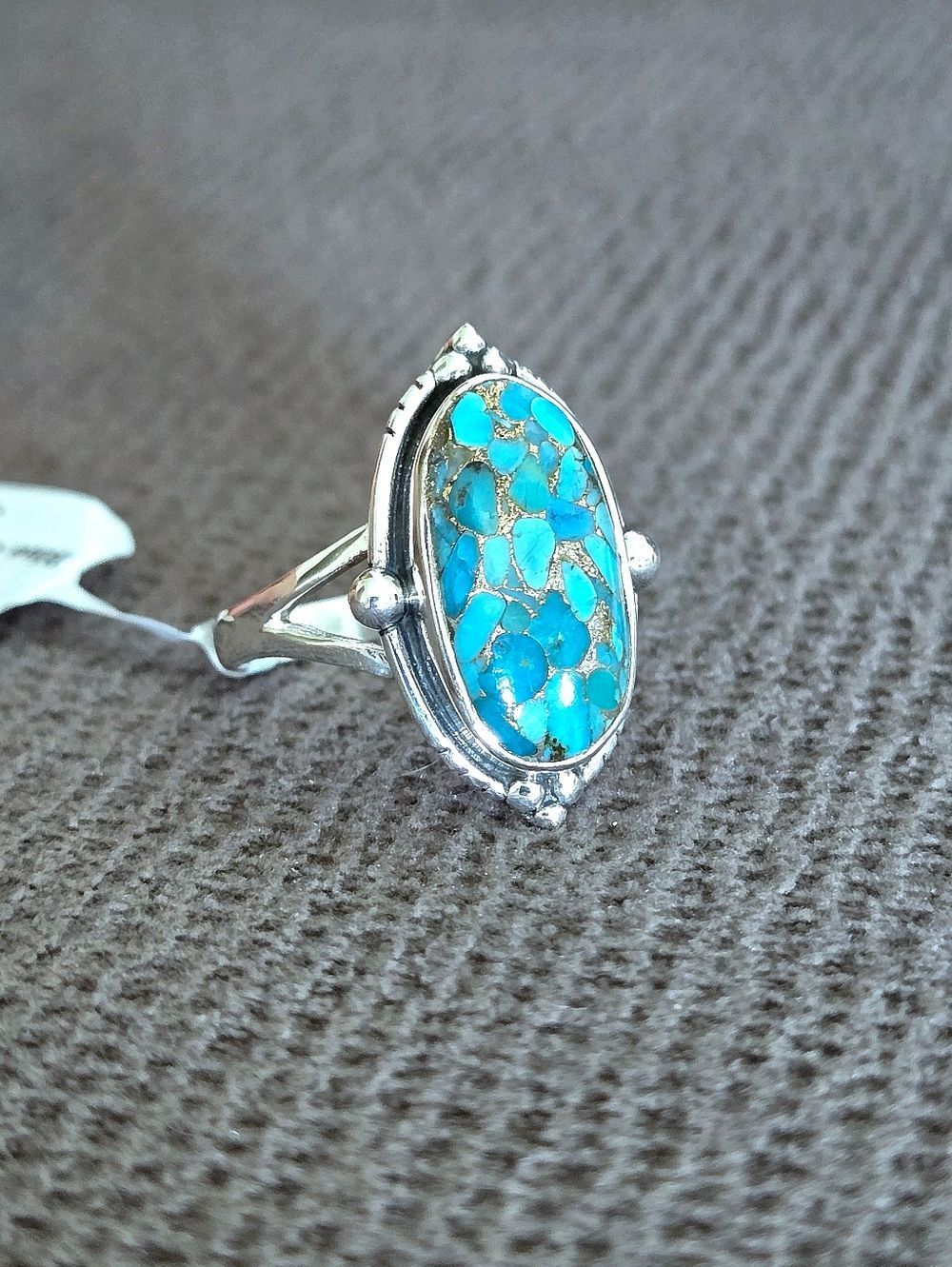 Shivam Oval Shaped Blue💙 Copper Turquoise Statement Ring💍 - NWT - Picture 3 of 16